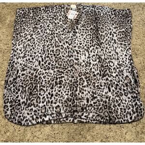 JORDAN TAYLOR Leopard Print Bathing Suit Cover-up Sheer Size 2x NWT